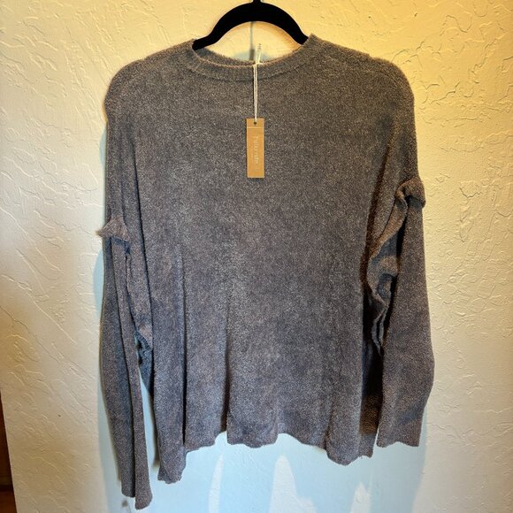 NWT Hello Nite Charcoal Fuzzy Knit Sweater Soft Cozy Pullover – Size S/M - Picture 2 of 5